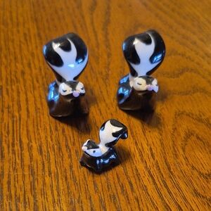Vintage Retired Hagen Renaker Skunk Figurines